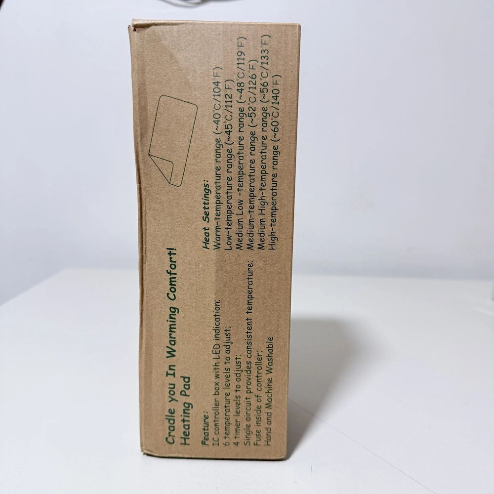 Deepsoon Heating Pad 24 x 12 Inch Electric 6 Heat Settings 4 Timers Light Gray - Picture 6 of 9